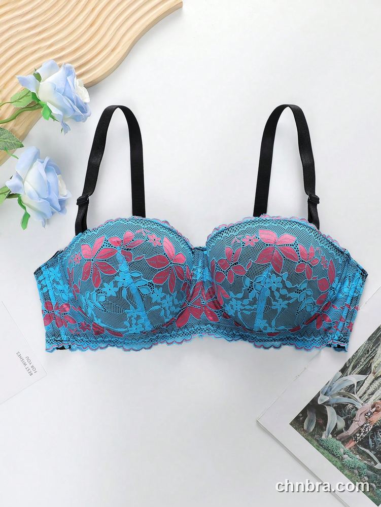 Plus Size Floral Lace Balconette Bra – Wholesale Lingerie Manufacturing Factory