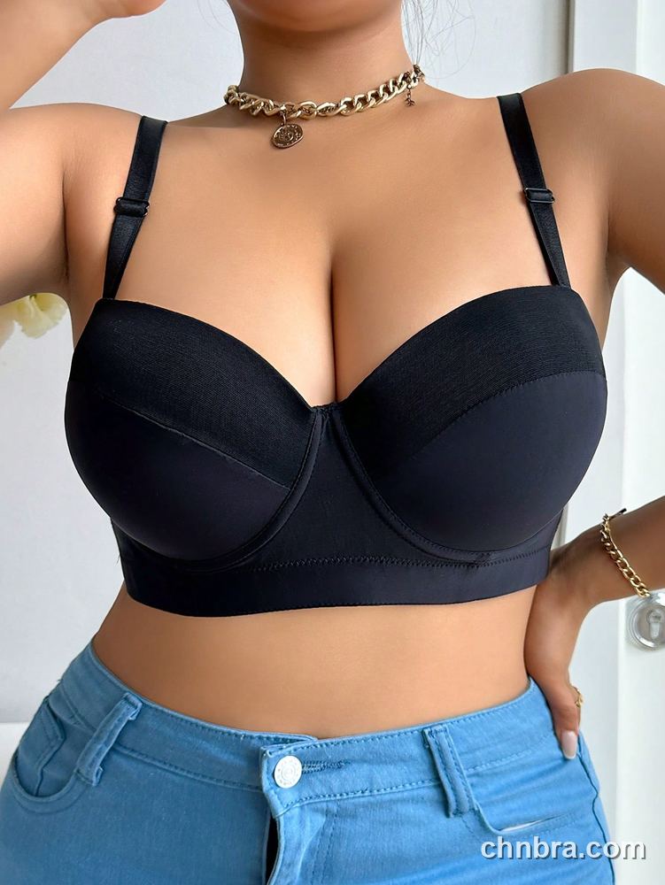 Wholesale Plus Size Black Smooth Molded Balconette Bra – Direct Factory