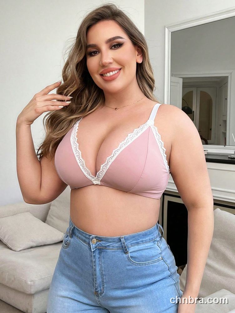 Wholesale Plus Size Pink Triangle Bralette – Direct Factory 4