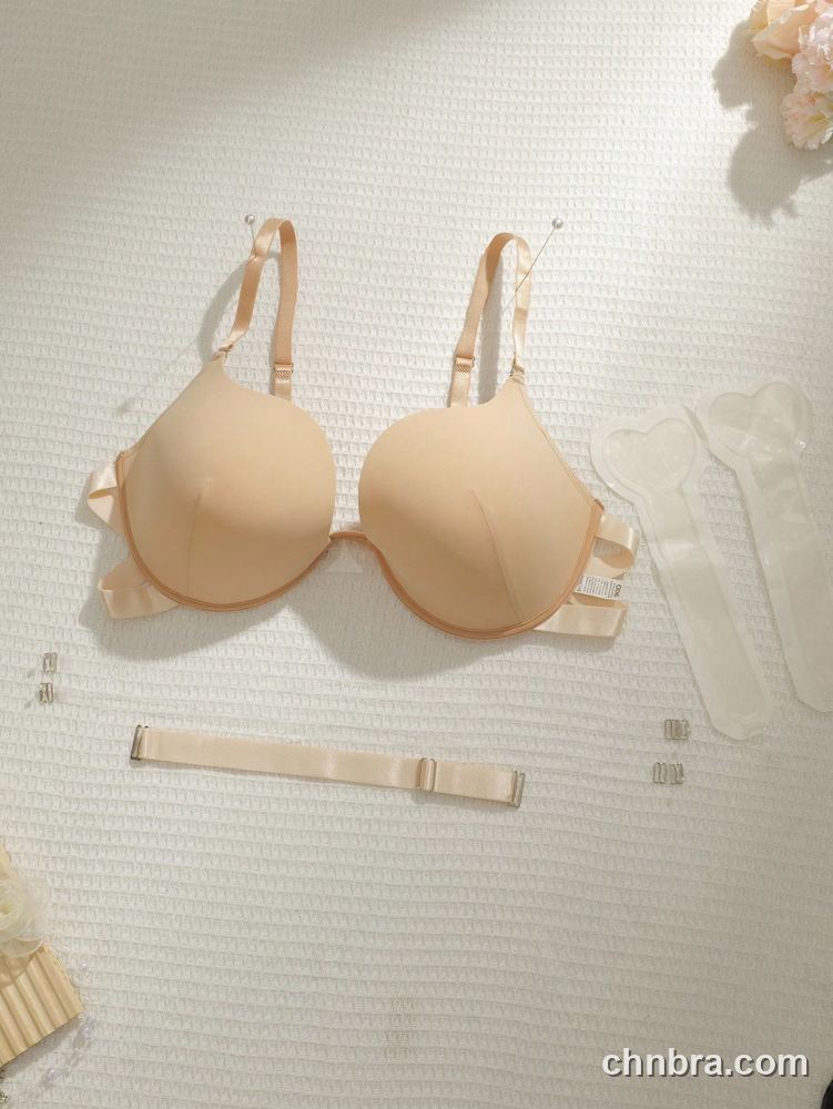Plus Size Nude Deep U-Plunge Multiway Push-Up Bra – OEM / ODM Lingerie Manufacturer 8