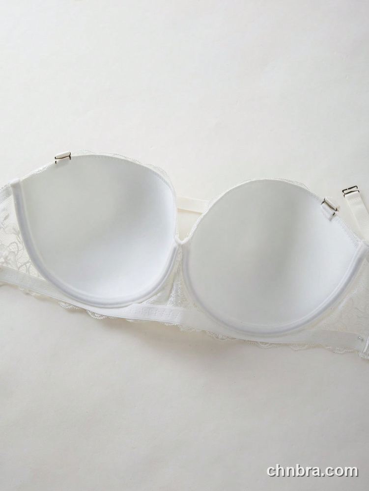 DesireSculpt Plus Size White Lace Strapless Balconette – Factory Wholesale 3