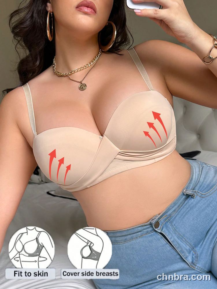 Wholesale Plus Size Nude Strapless Multiway Push-Up Bra – Direct Factory 7
