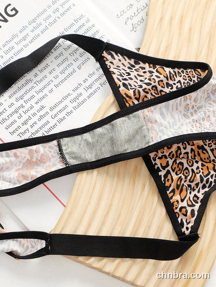 Plus Size Leopard Print String Thong – Wholesale Panties Manufacturing Factory 4