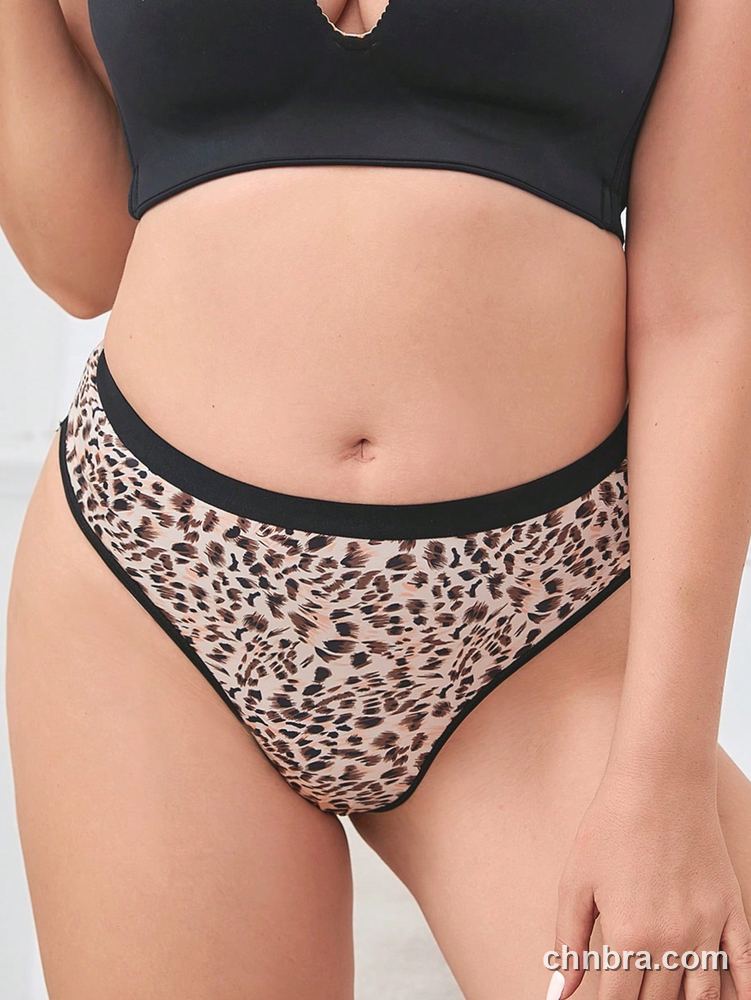 Plus Size Leopard Print Brief – Bulk Wholesale, Lingerie Supplier 5
