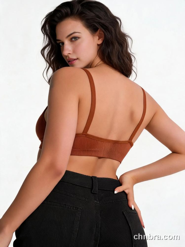 Seamless V-Neck Wireless Bralette, Elastic Hem for Sports & Daily Wear – OEM / ODM Seamless Bra Manufacturer 17