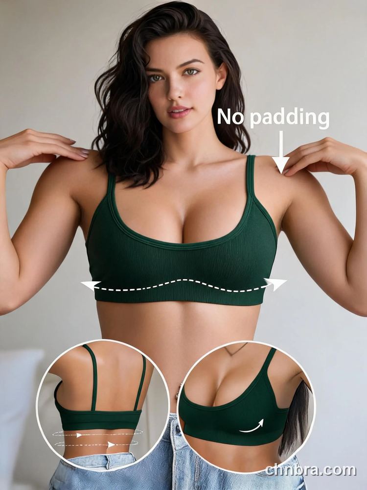 Seamless V-Neck Wireless Bralette, Elastic Hem for Sports & Daily Wear – OEM / ODM Seamless Bra Manufacturer 24