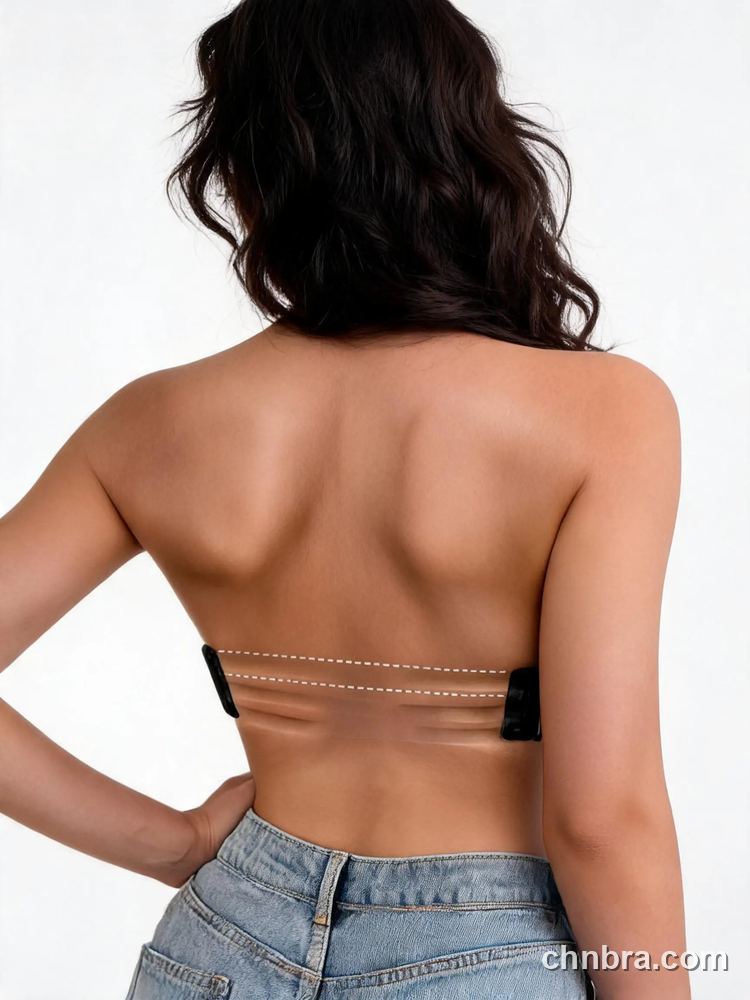Strapless Bra with Clear Invisible Back Band, Picot Trim, for Wedding & Evening Dress – OEM / ODM Lingerie Manufacturer 2