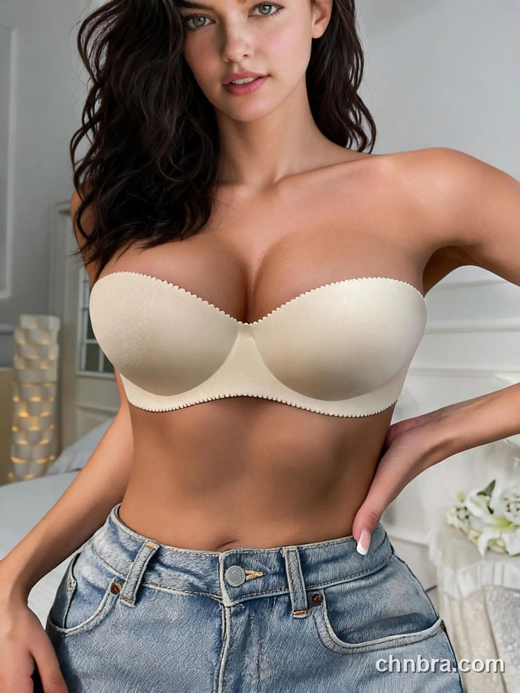 Strapless Bra with Clear Invisible Back Band, Picot Trim, for Wedding & Evening Dress – OEM / ODM Lingerie Manufacturer 28