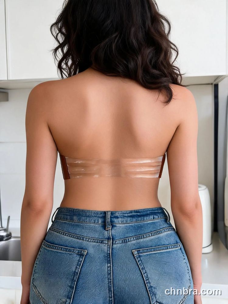 Strapless Bra with Clear Invisible Back Band, Picot Trim, for Wedding & Evening Dress – OEM / ODM Lingerie Manufacturer 6