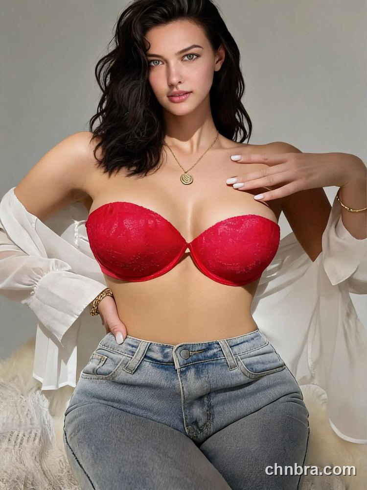 Women's Lace Strapless Push Up Bra with Cutout Side Wings, Comfortable Daily Wear – Factory Wholesale 17