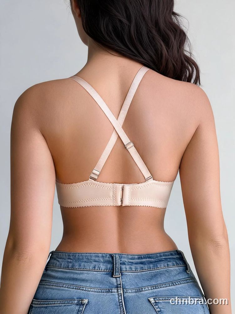 Nude Smooth Balconette Multiway Bra, One-Shoulder Strap Option – Wholesale Bra Manufacturing Factory 2