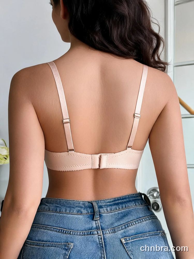 Nude Smooth Balconette Multiway Bra, One-Shoulder Strap Option – Wholesale Bra Manufacturing Factory 4