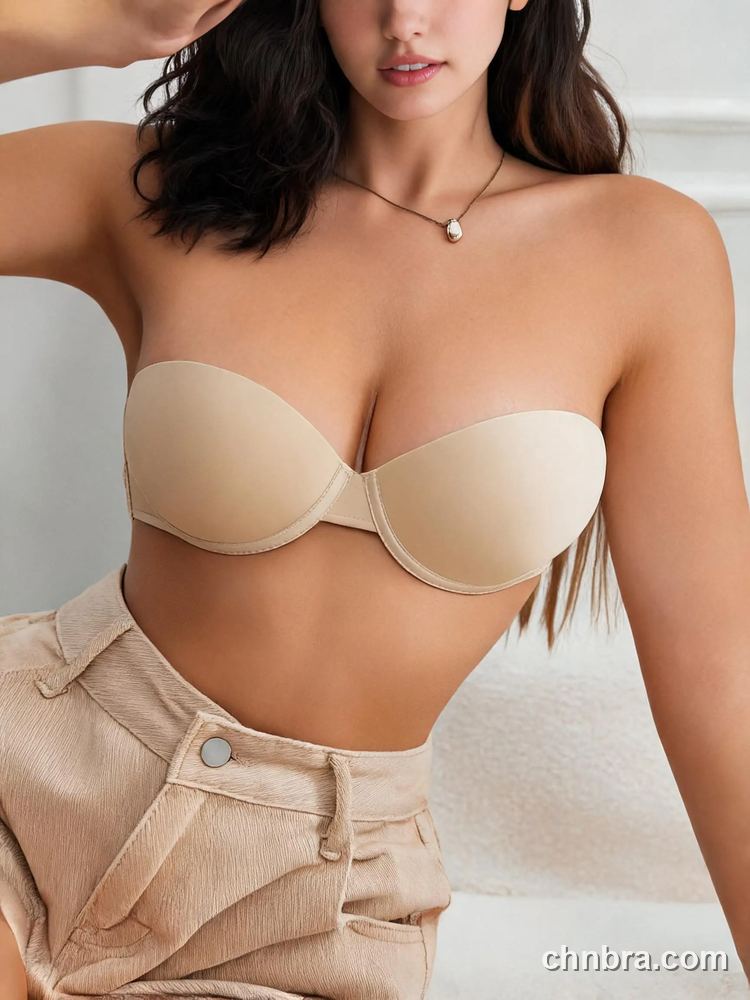 Nude Seamed Strapless Balconette Bra, Underwire – Wholesale Bra Manufacturing Factory 3