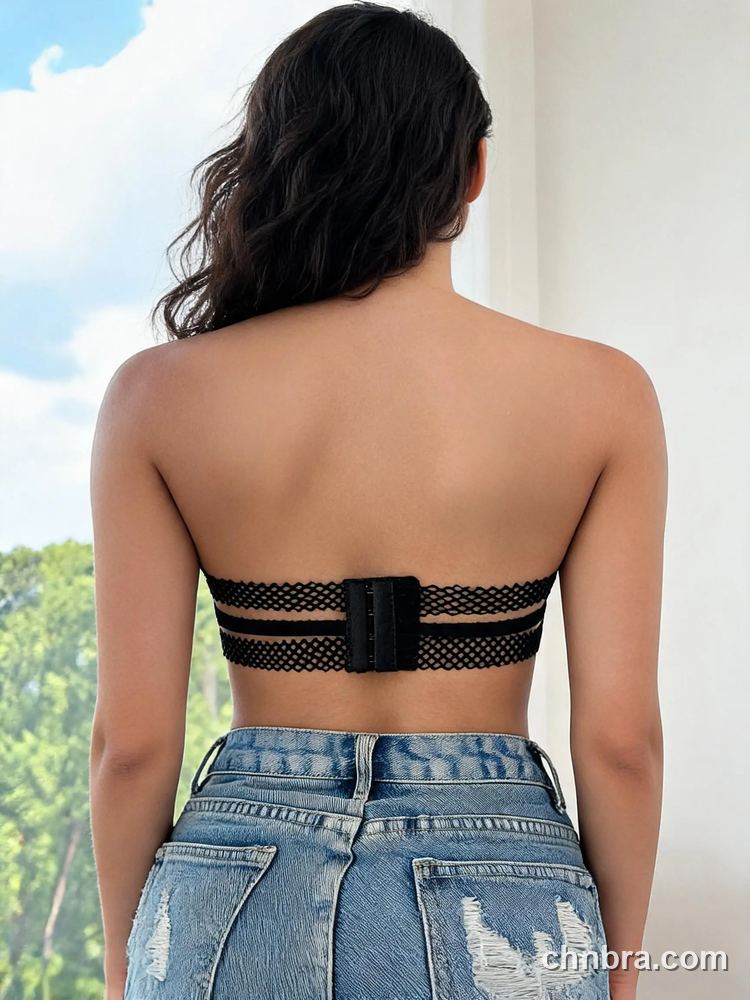 Custom Black Lace Strapless Push Up Bra, Lace-Up Front, Halter Strap Option, for Bridal Gown & Sleeveless Tops – Wholesale Direct from Factory 2