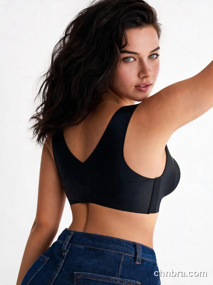 Black Balconette Bra, Wide Straps, Front Hook Band – Bulk Wholesale, Lingerie Supplier 2