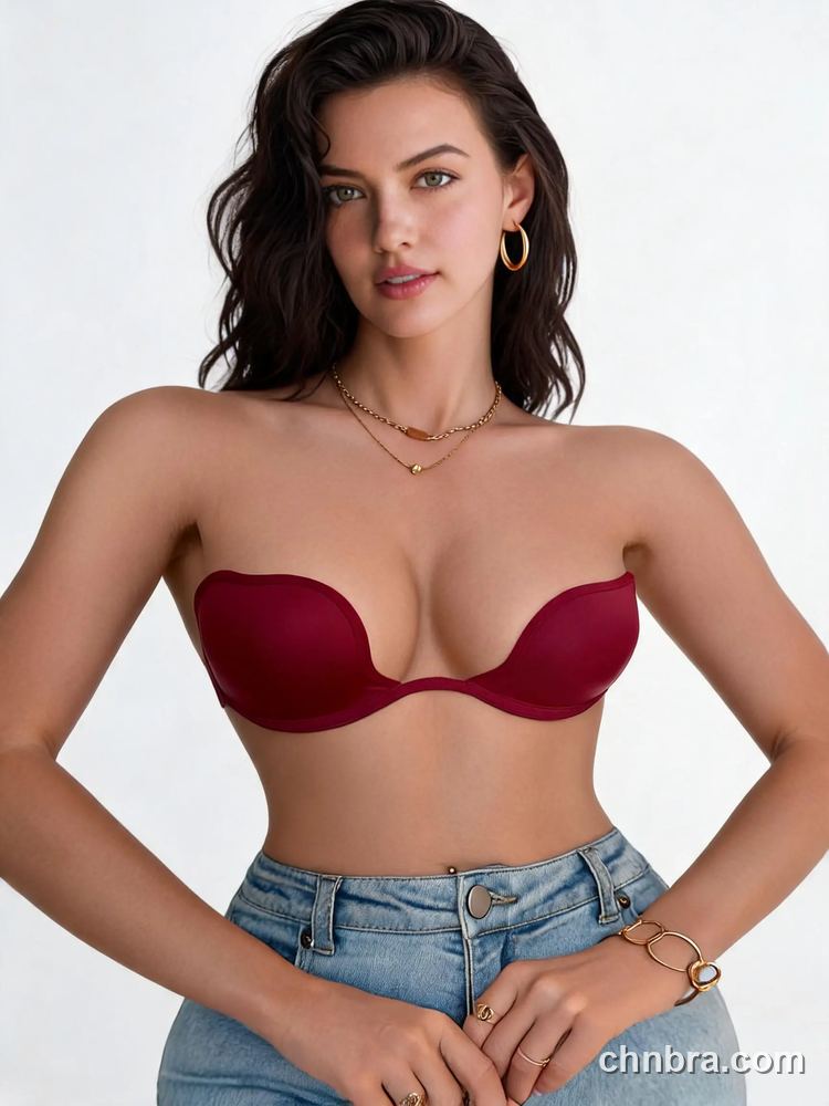 Custom Deep U-Plunge Push Up Multiway Bra, Mesh Side Wings, for Bridal Gown & Sleeveless Tops – Wholesale Direct from Factory 13