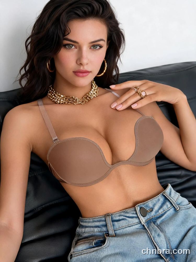 Custom Deep U-Plunge Push Up Multiway Bra, Mesh Side Wings, for Bridal Gown & Sleeveless Tops – Wholesale Direct from Factory 22