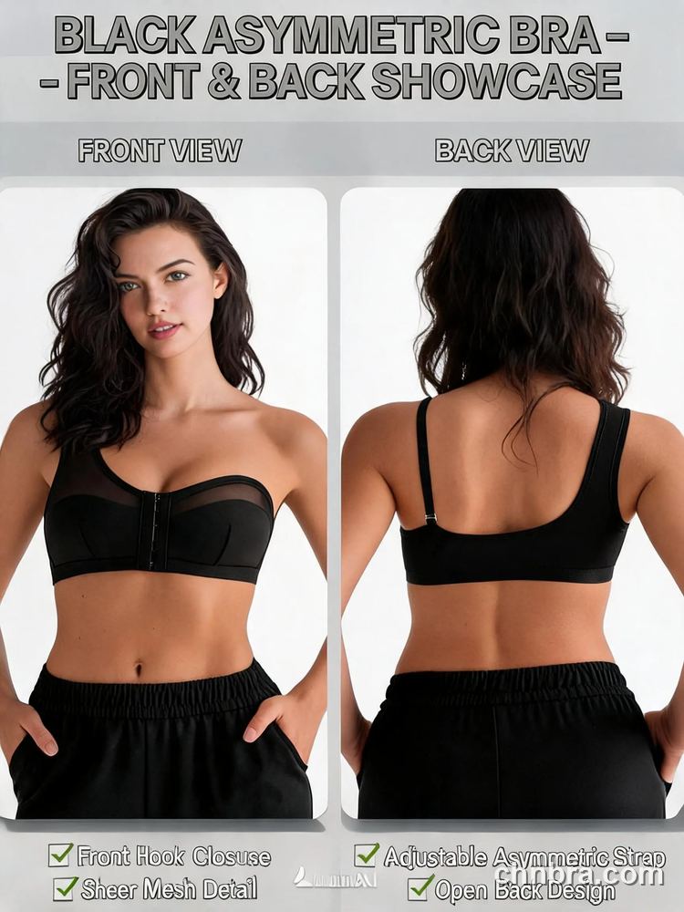 Front Hook Bra with Sheer Mesh Neckline, Convertible Straps, for Wedding & Evening Dress – OEM / ODM Lingerie Manufacturer 3