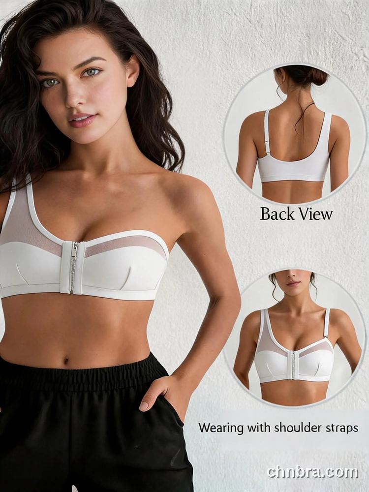 Front Hook Bra with Sheer Mesh Neckline, Convertible Straps, for Wedding & Evening Dress – OEM / ODM Lingerie Manufacturer 7