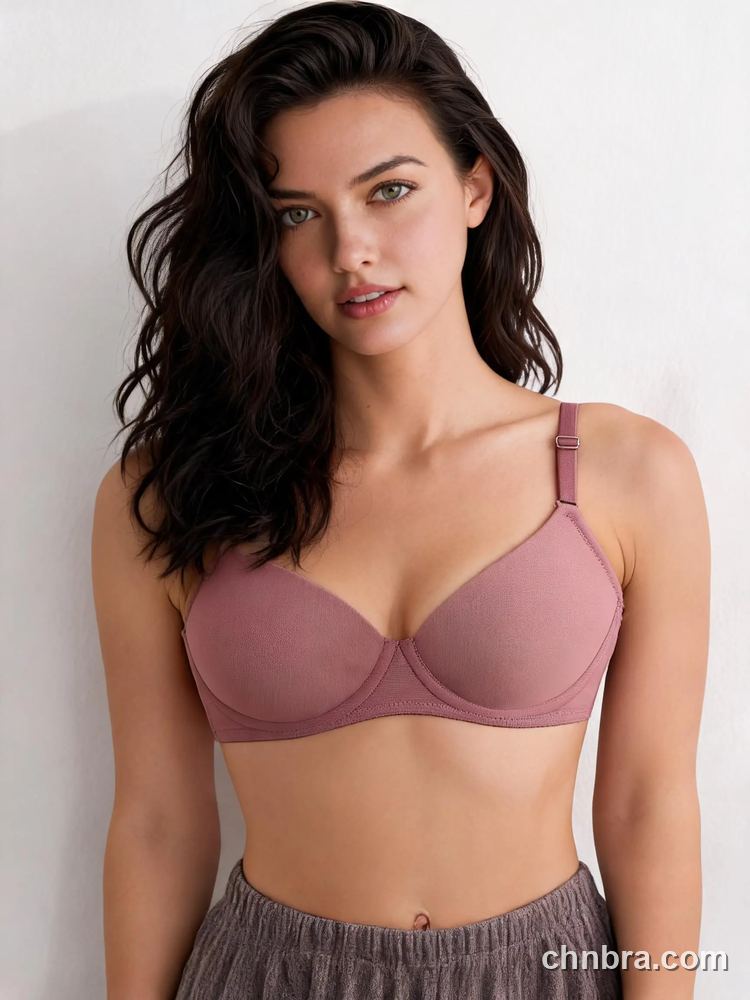 Wholesale Women's Textured T-Shirt Bra with Wide Side Wings, Everyday Underwire Contour Bra – Direct from Factory 10