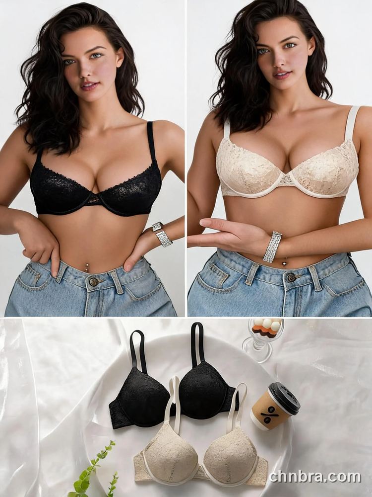 Floral Lace Push-Up T-Shirt Bra, Underwire Contour Bra – Bulk Wholesale, Private Label Bra Supplier 5