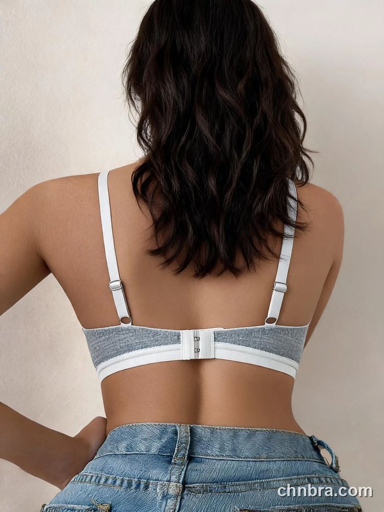 Heather Gray Ribbed Balconette T-Shirt Bra, Underwire Contour Bra – OEM / ODM Bra Manufacturer 2