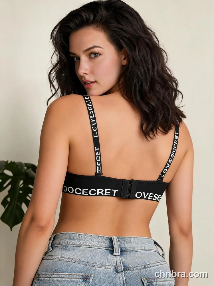 Women's Ribbed Push-Up T-Shirt Bra with Logo Straps & Band, Underwire Contour Bra – Factory Wholesale, China 4