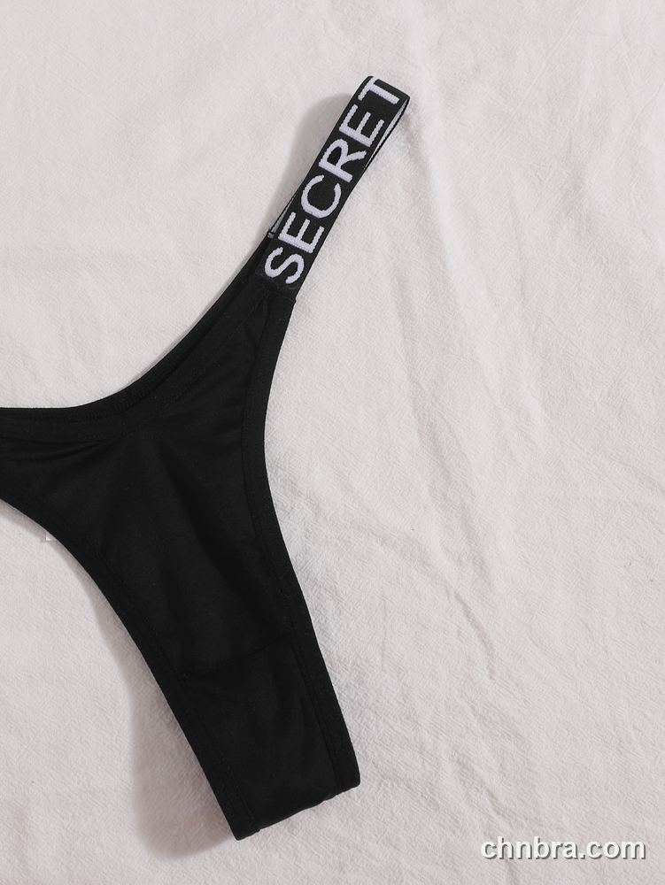 Black Seamless Thong 5-Pack Panties – Factory Wholesale, Nylon Blend 3